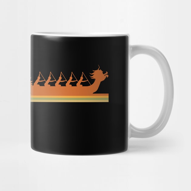 Dragon Boat Evolution Heartbeat Retro Vintage by Shirtbubble